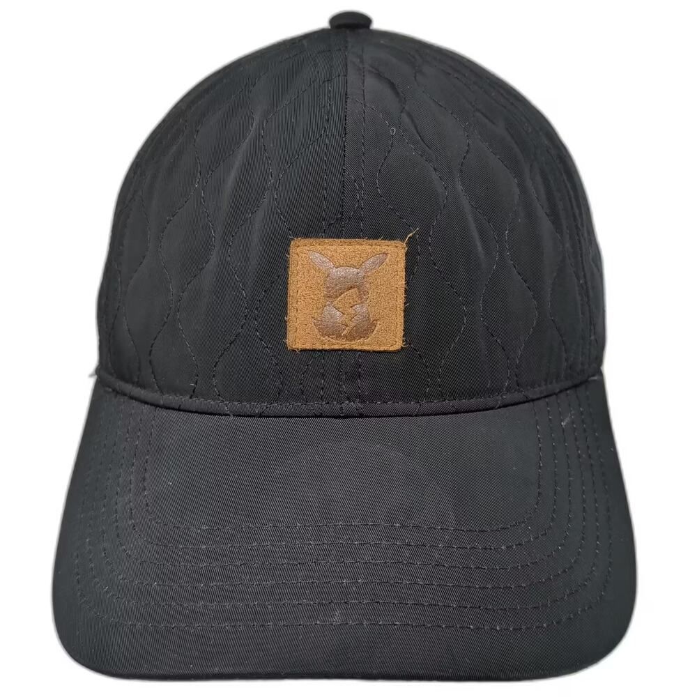 Pokémon Pikachu Quilted Black Baseball Cap One Size Adjustable Slideback